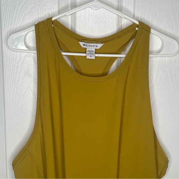 Athleta Ultimate Train Racerback Tank in Mustard Yellow Gorpcore Athleisure 2X - Picture 3 of 10
